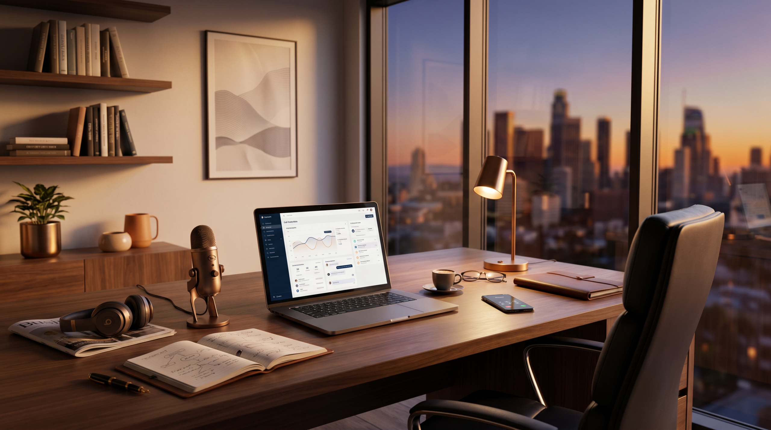 Helios AI agency operator workspace with voice agent deployment dashboard