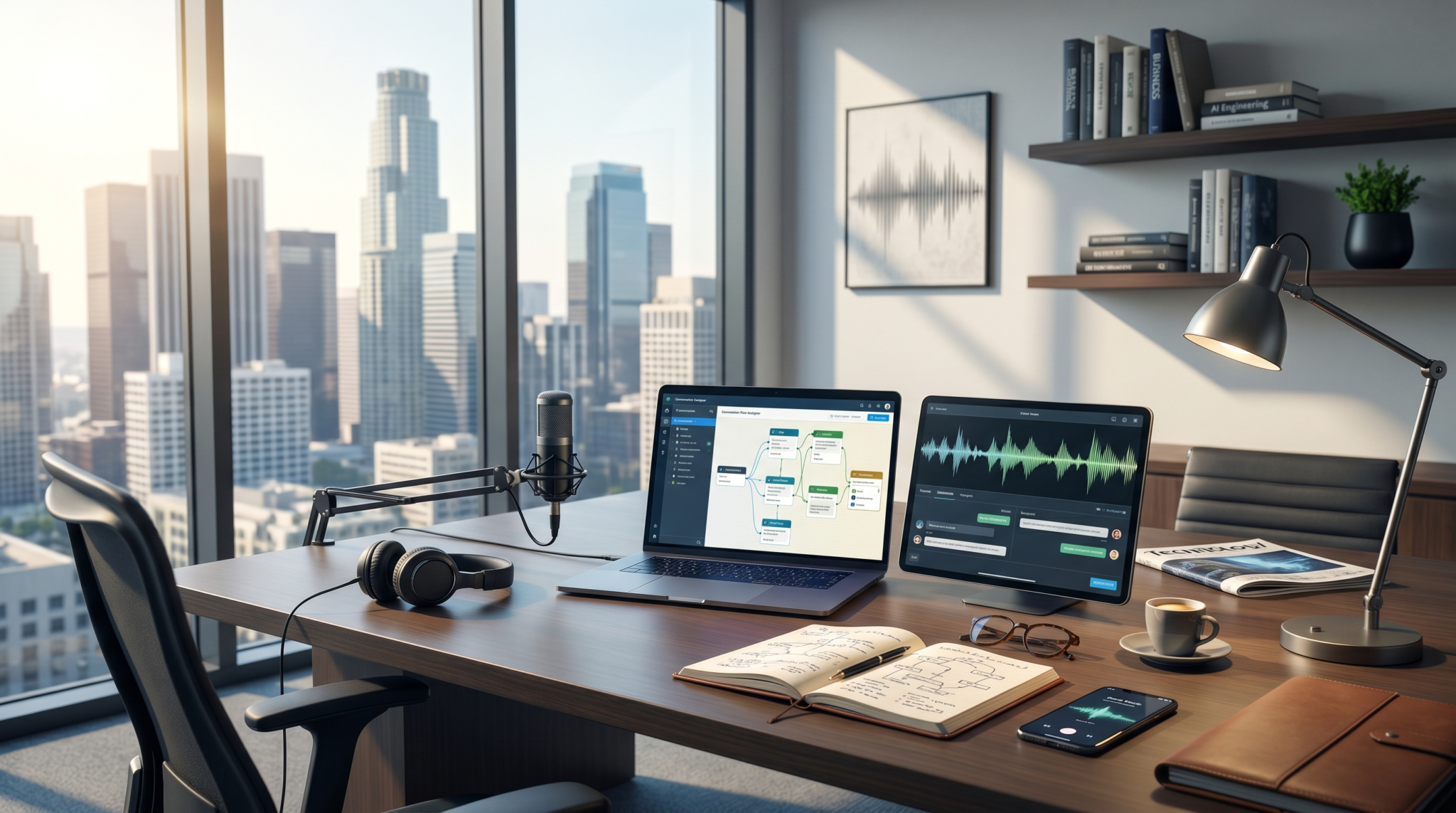 Sell AI voice agents to local businesses workspace with sales pipeline and demo dashboard