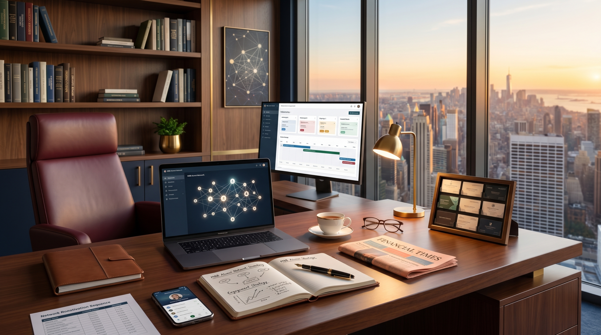 AI business for ex Bain McKinsey BCG consultants workspace with network-monetization strategy and partner-level relationships