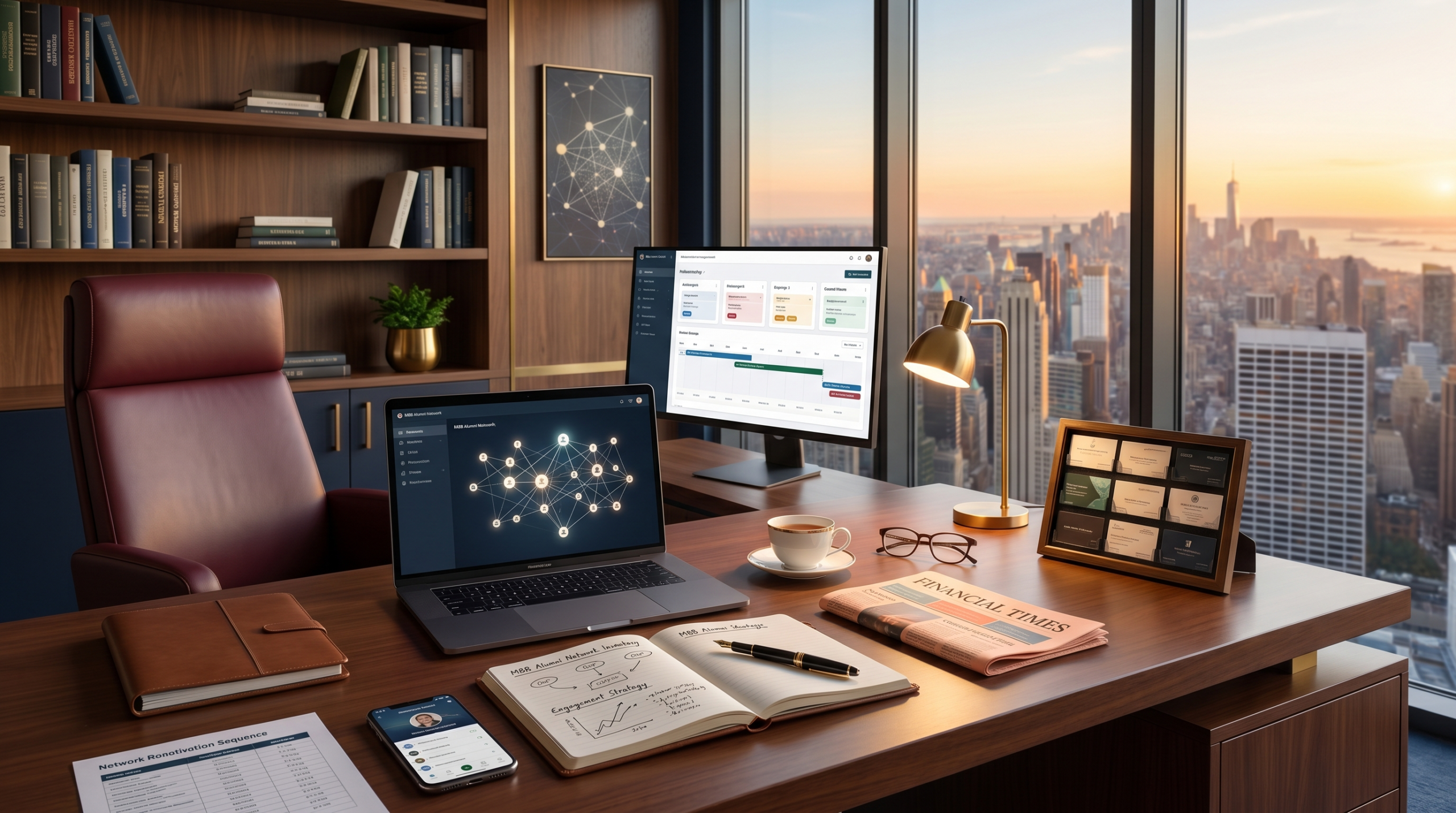 AI business for ex Bain McKinsey BCG consultants workspace with network-monetization strategy and partner-level relationships