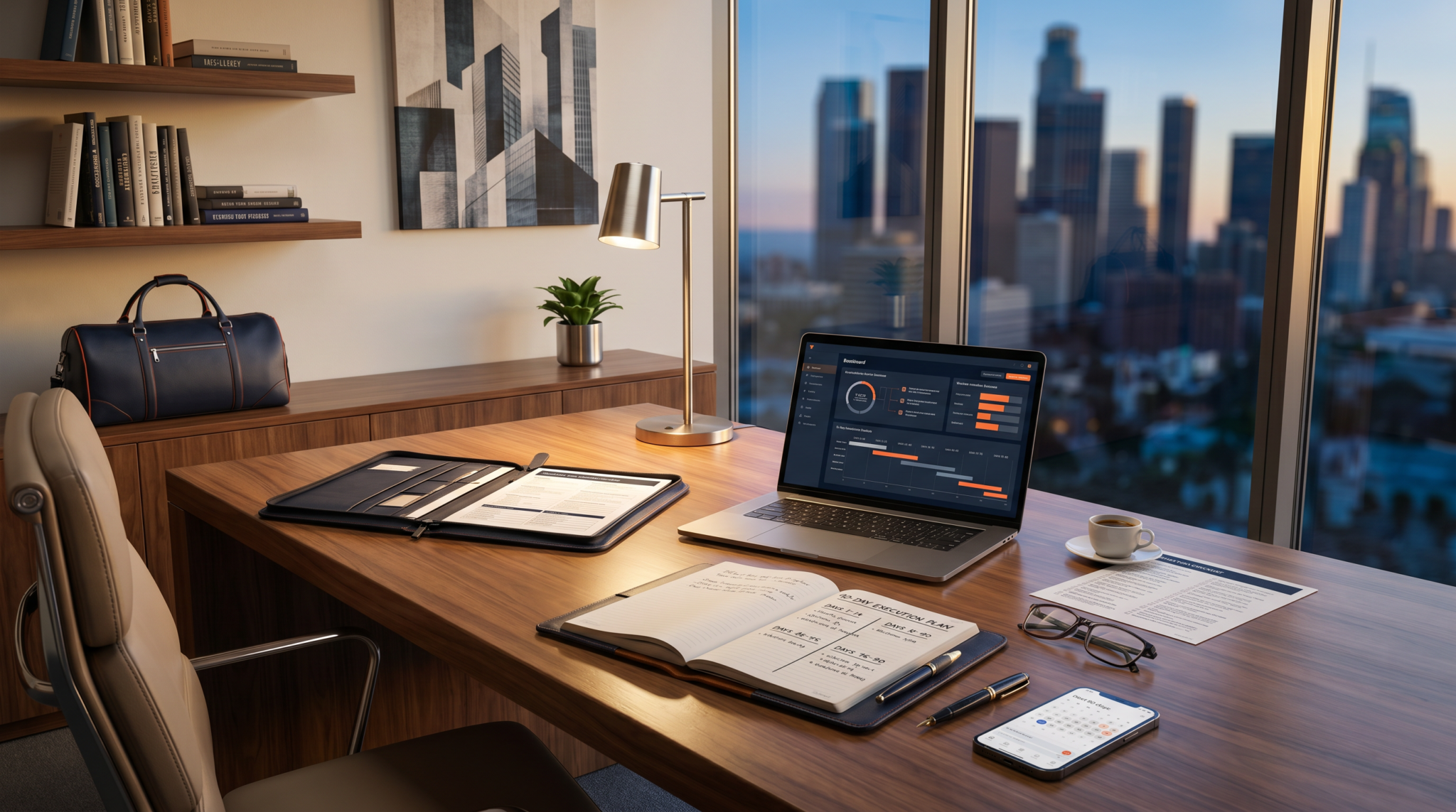 AI-proof career backup plan for corporate professionals workspace with defensive risk-management planning