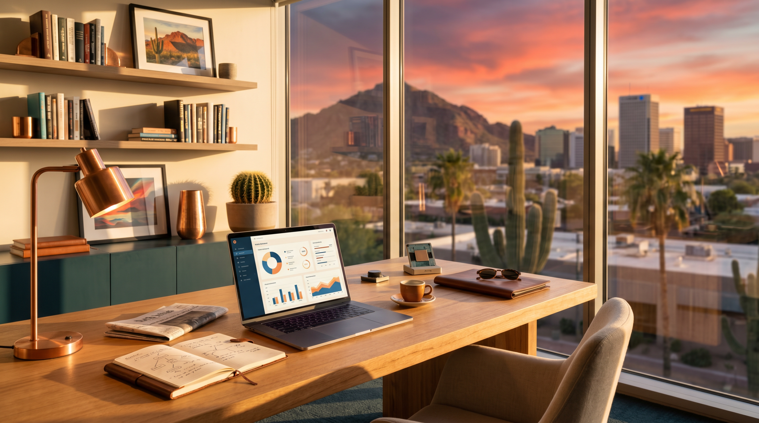 How to start an AI consulting business in Phoenix downtown desert workspace