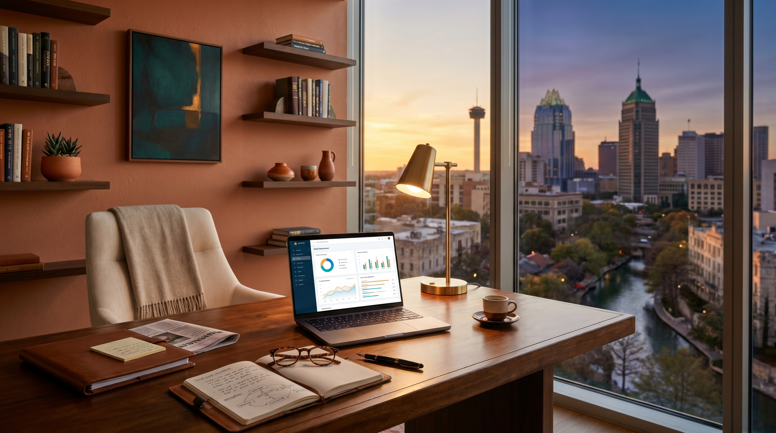 How to start an AI consulting business in San Antonio downtown Riverwalk workspace