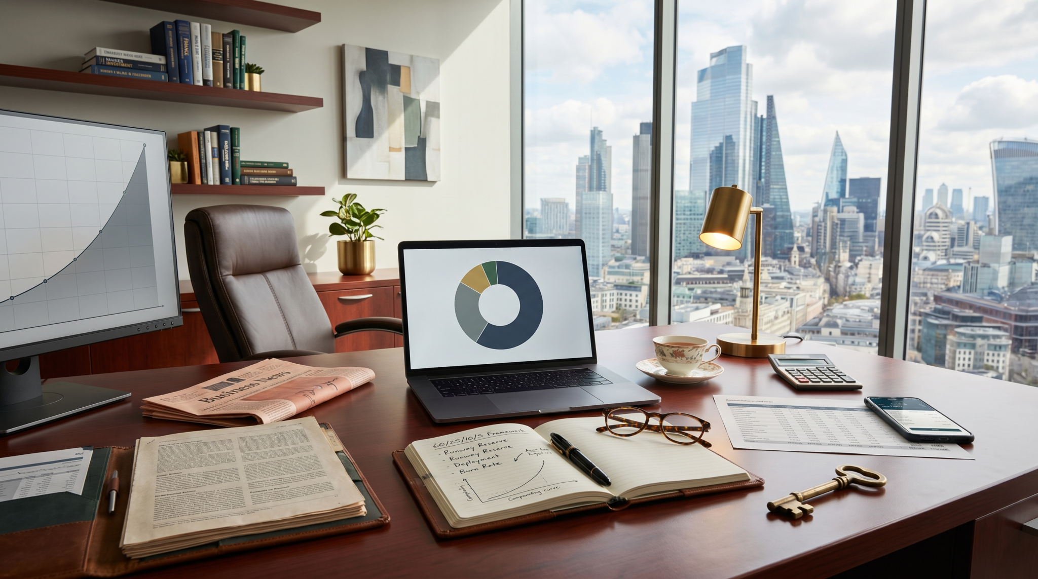 Severance package into AI business workspace with capital allocation and deployment plan