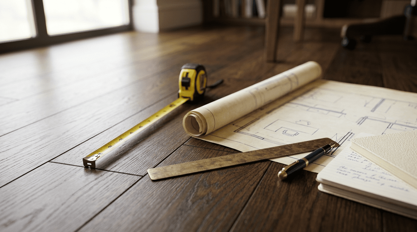 Writing off home office for AI consulting business showing dedicated home workspace with measured square footage, documentation, and substantiation materials